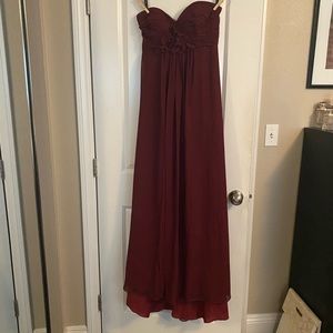 Womens Long Strapless Gown